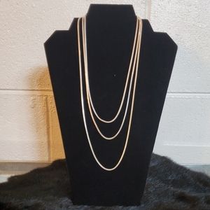 Sterling silver 3 piece snake chain